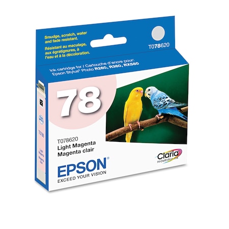 Epson T078620S (78) Claria Ink, 430 Page-Yield, Light Magenta T078620-S